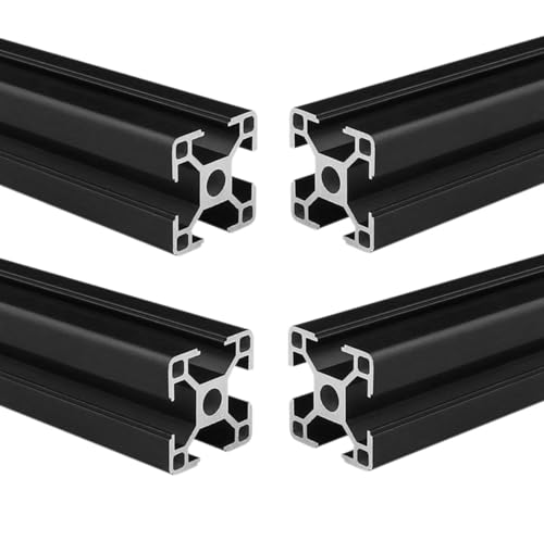Coavoo AluProfil 3030 Alu Profil 1000mm T Typ Schwarz Aluminium Profile 30x30 Europäischer Standard Eloxierte Linearschiene Extrusion 4 Stück, für DIY 3D Drucker und CNC Coavoo AluProfil 3030 Alu Profil 1000mm T Typ Schwarz Aluminium Profile 30x30 Europäischer Standard Eloxierte Linearschiene Extrusion 4 Stück, für DIY 3D Drucker und CNC von Coavoo