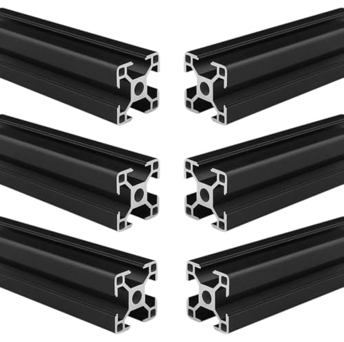 Coavoo AluProfil 3030 Alu Profil 250mm T Typ Schwarz Aluminium Profile 30x30 Europäischer Standard Eloxierte Linearschiene Extrusion 6 Stück, für DIY 3D Drucker und CNC Coavoo AluProfil 3030 Alu Profil 250mm T Typ Schwarz Aluminium Profile 30x30 Europäischer Standard Eloxierte Linearschiene Extrusion 6 Stück, für DIY 3D Drucker und CNC von Coavoo
