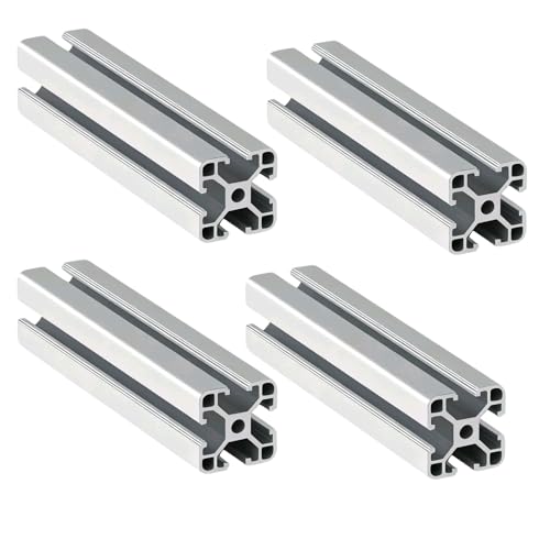 Coavoo AluProfil 3838 Alu Profil 210mm T Typ Silberfarbig Aluminium Profile 38x38 Europäischer Standard Eloxierte Linearschiene Extrusion 4 Stück, für DIY 3D Drucker und CNC von Coavoo