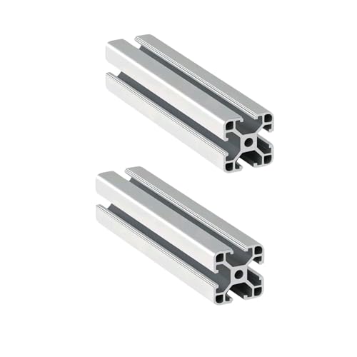 Coavoo AluProfil 3838 Alu Profil 410mm T Typ Silberfarbig Aluminium Profile 38x38 Europäischer Standard Eloxierte Linearschiene Extrusion 2 Stück, für DIY 3D Drucker und CNC von Coavoo