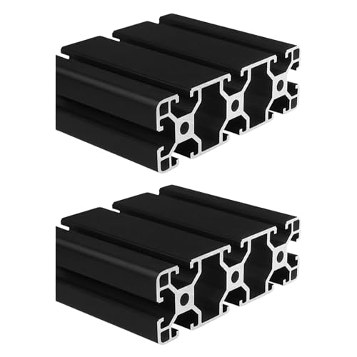 Coavoo AluProfil 40120 Alu Profil 2600mm T Typ Schwarz Aluminium Profile 40x120 Europäischer Standard Eloxierte Linearschiene Extrusion 2 Stück, für DIY 3D Drucker und CNC Coavoo AluProfil 40120 Alu Profil 2600mm T Typ Schwarz Aluminium Profile 40x120 Europäischer Standard Eloxierte Linearschiene Extrusion 2 Stück, für DIY 3D Drucker und CNC von Coavoo