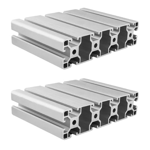 Coavoo AluProfil 40160 Alu Profil 2500mm T Typ Silberfarbig Aluminium Profile 40x160 Europäischer Standard Eloxierte Linearschiene Extrusion 2 Stück, für DIY 3D Drucker und CNC Coavoo AluProfil 40160 Alu Profil 2500mm T Typ Silberfarbig Aluminium Profile 40x160 Europäischer Standard Eloxierte Linearschiene Extrusion 2 Stück, für DIY 3D Drucker und CNC von Coavoo