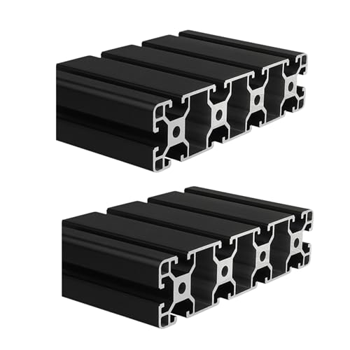 Coavoo AluProfil 40160 Alu Profil 2750mm T Typ Schwarz Aluminium Profile 40x160 Europäischer Standard Eloxierte Linearschiene Extrusion 2 Stück, für DIY 3D Drucker und CNC Coavoo AluProfil 40160 Alu Profil 2750mm T Typ Schwarz Aluminium Profile 40x160 Europäischer Standard Eloxierte Linearschiene Extrusion 2 Stück, für DIY 3D Drucker und CNC von Coavoo