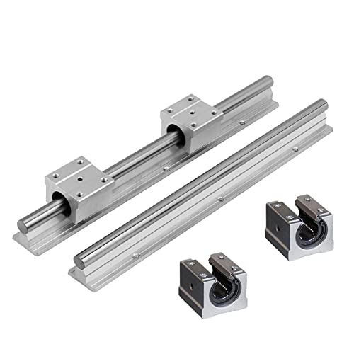 Coavoo SBR20-400mm 2 Stück Linearschiene + 4 Stück 20mm SBR20UU Schiebeblock Lagerblöcke, 20 mm Linearbewegungs-Gleitführungsschiene mit Kugellager-Gleitblock als Hochleistungs-CNC-Kit Coavoo SBR20-400mm 2 Stück Linearschiene + 4 Stück 20mm SBR20UU Schiebeblock Lagerblöcke, 20 mm Linearbewegungs-Gleitführungsschiene mit Kugellager-Gleitblock als Hochleistungs-CNC-Kit von Coavoo