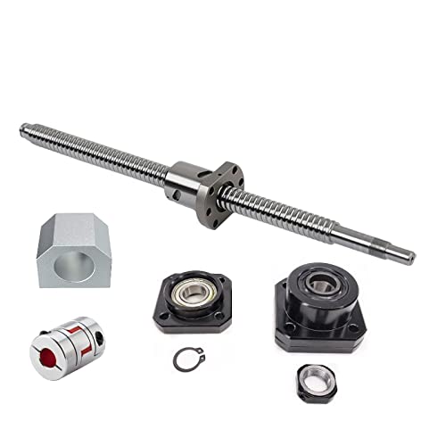 Coavoo SFU2510 1600mm Kugelumlaufspindel, Gewindeteigung Spielfreie Kugelgewinde C7 mit Kugelgewindemutter mit FK20/FF20 Unterstützung und 14 x 17 mm Kupplungssatzfür + DSG25H Muttergehäuse CNC Coavoo SFU2510 1600mm Kugelumlaufspindel, Gewindeteigung Spielfreie Kugelgewinde C7 mit Kugelgewindemutter mit FK20/FF20 Unterstützung und 14 x 17 mm Kupplungssatzfür + DSG25H Muttergehäuse CNC von Coavoo