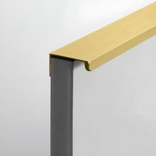 Coayuou 4 Stück* L:12-150cm Mobel Griffe Für Küchenschränke Unsichtbare Schrankgriffe Aluminium Schublade Türgriffe Für Moderne Möbel Und Funktionale Schubkästen(Gebürstetes Gold,L:100cm) von Coayuou