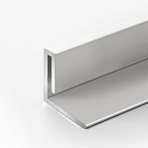 Coayuou Abschlussleiste Boden 100cm* 2 Stück Laminat Übergangsprofil Fliesenprofil Edelstahl Robust, Pflegeleicht Abschlussprofil Für Feinsteinzeug, Ideal Für Wand & Boden(Silver,15mm) von Coayuou