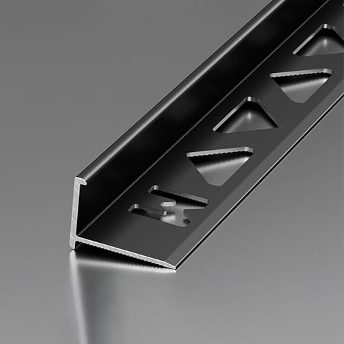 Coayuou Abschlussleiste Schutz Für Fliesenabschluss 125cm* 2 Stück Übergangsschiene Einfach Zuzuschneiden & Montieren Perfekter Übergang Im Bad & WC(Black,12.2mm) von Coayuou