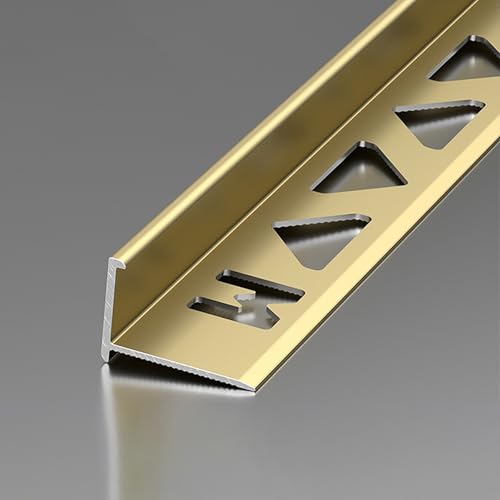 Coayuou Abschlussleiste Schutz Für Fliesenabschluss 125cm* 2 Stück Übergangsschiene Einfach Zuzuschneiden & Montieren Perfekter Übergang Im Bad & WC(Gold,8.2mm) von Coayuou
