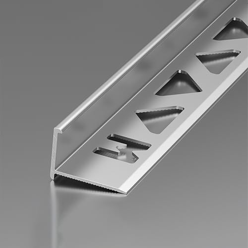 Coayuou Abschlussleiste Schutz Für Fliesenabschluss 125cm* 2 Stück Übergangsschiene Einfach Zuzuschneiden & Montieren Perfekter Übergang Im Bad & WC(Silver,8.2mm) von Coayuou