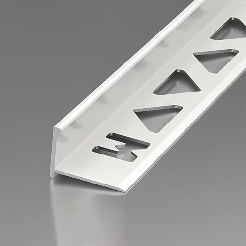 Coayuou Abschlussleiste Schutz Für Fliesenabschluss 125cm* 2 Stück Übergangsschiene Einfach Zuzuschneiden & Montieren Perfekter Übergang Im Bad & WC(White,8.2mm) von Coayuou