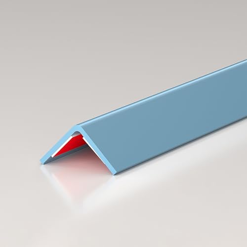 Coayuou Abschlussprofil 100cm* 3 Stück PVC Winkelprofil Langlebig Selbstklebende Leisten Eckschutzprofil Schützt Wandkanten Im Eingangsbereich Und Wohnzimmer Vor Abnutzung(Blau,2.5 * 2.5cm) von Coayuou