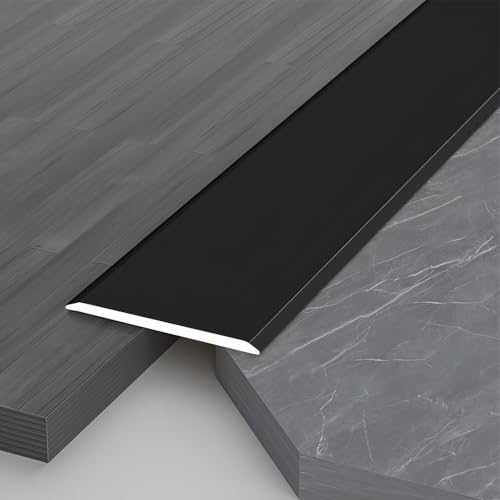 Coayuou Abschlussprofil 90cm* 3 Stück Übergangsleisten Laminat Winkelleiste Küchenarbeitsplatte Pflegeleicht Türschwellenleiste Stabile Verbindung Zwischen Verschiedenen Belägen(Schwarz,35mm) von Coayuou