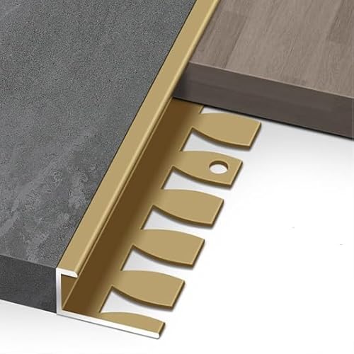 Coayuou Arbeitsplatte Abschlussleiste Küche 90cm* 3 Stück Biegeprofil Aus Aluminium Bodenschiene Übergang Stabil & Rostfrei Für Gebogene & Schräge Bodenanschlüsse(Bronze Gold,9.5mm) von Coayuou
