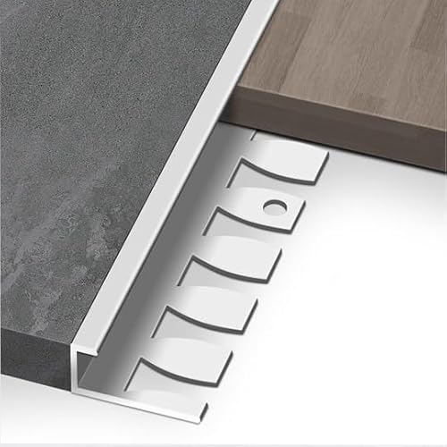Coayuou Arbeitsplatte Abschlussleiste Küche 90cm* 3 Stück Biegeprofil Aus Aluminium Bodenschiene Übergang Stabil & Rostfrei Für Gebogene & Schräge Bodenanschlüsse(Silver,18.5mm) von Coayuou