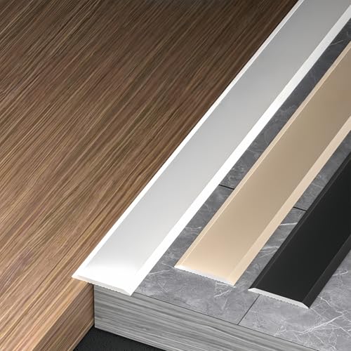 Coayuou Arbeitsplatten Verbindungsschiene Leisten Boden 90cm* 3 Stück Selbstklebende Leiste Übergangsprofil Türschwelle Idealer Bodenabschluss Bei Fliesen, Teppich & Holzböden(Silber,60mm) von Coayuou