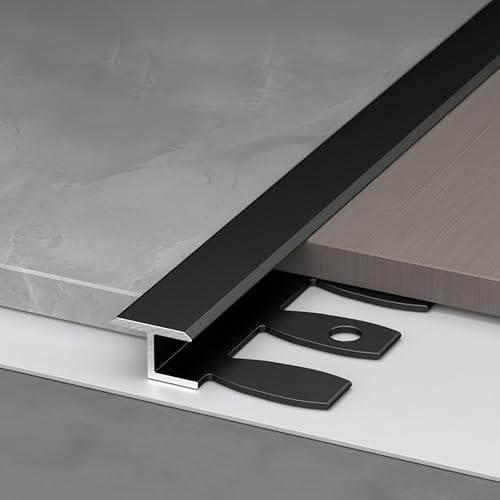 Coayuou Fliesenabschlussprofil 90cm* 3 Stück Aus Aluminium Biegbar Treppenstufen Verkleidung Einfach Zuschneidbar Für Geschwungene Flächen, Treppenverkleidungen & DIY-Projekte(Black,12mm) von Coayuou