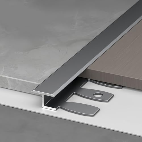 Coayuou Fliesenabschlussprofil 90cm* 3 Stück Aus Aluminium Biegbar Treppenstufen Verkleidung Einfach Zuschneidbar Für Geschwungene Flächen, Treppenverkleidungen & DIY-Projekte(Gray,5mm) von Coayuou