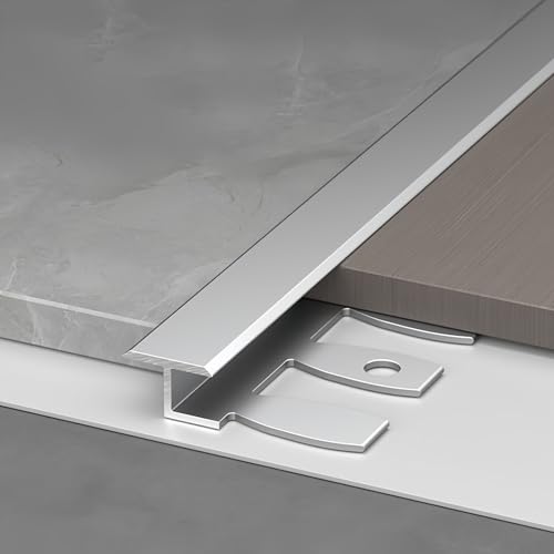 Coayuou Fliesenabschlussprofil 90cm* 3 Stück Aus Aluminium Biegbar Treppenstufen Verkleidung Einfach Zuschneidbar Für Geschwungene Flächen, Treppenverkleidungen & DIY-Projekte(Silver,10mm) von Coayuou
