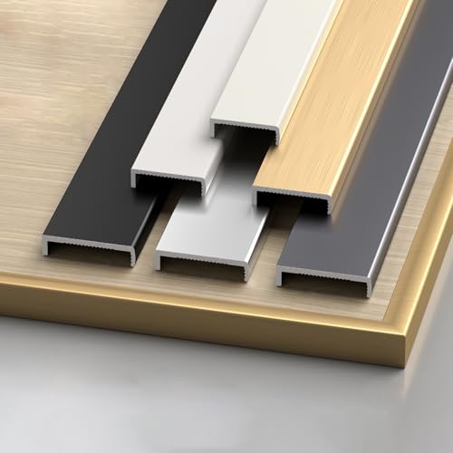 Coayuou Fliesenleiste Aluleiste U Profil 100cm*3 Stück Boden Leiste Feuchtigkeitsbeständig & Rostfrei Universell Einsetzbar Als Kantenprofil, Fliesenschiene(Option 6,16mm) von Coayuou