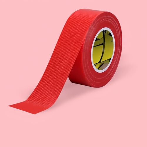Coayuou Furnierband 10m Rolle Möbel Kantenband Selbstklebend PVC Furnierklebeband Erhöht Die Langlebigkeit Ihrer Möbel, Schützt Vor Abnutzung Und Feuchtigkeit(Rot,48mm) von Coayuou