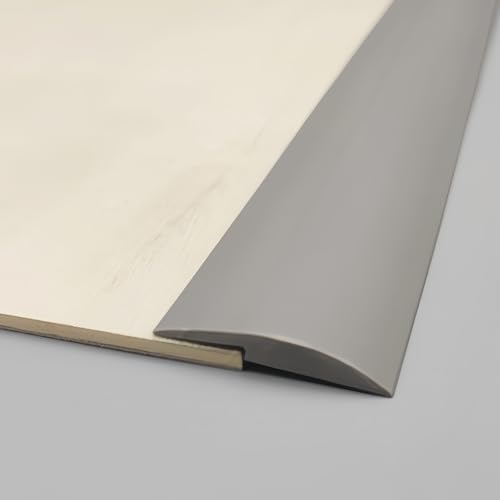 Coayuou Teppich Abschlussleiste Selbstklebend PVC Fußbodenleiste Übergang Länge 5M Flexible Teppich Abschlussband Ideal Für Teppichübergänge Und Schutz Von Böden(Grau,A35) von Coayuou