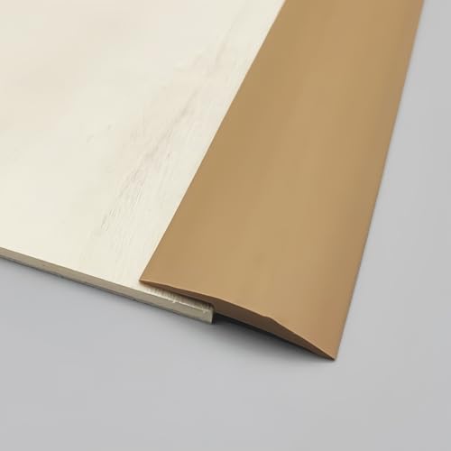 Coayuou Teppich Abschlussleiste Selbstklebend PVC Fußbodenleiste Übergang Länge 5M Flexible Teppich Abschlussband Ideal Für Teppichübergänge Und Schutz Von Böden(Hellbraun,A30) von Coayuou