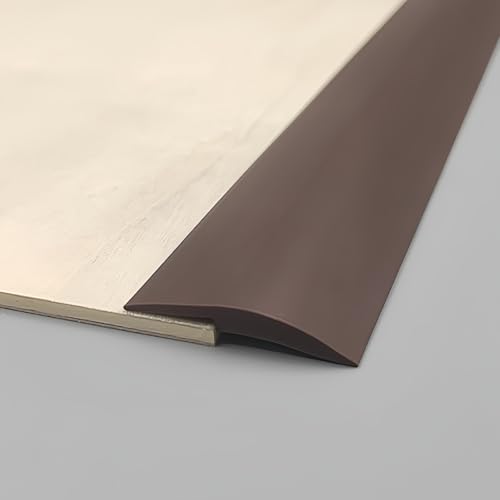 Coayuou Teppich Abschlussleiste Selbstklebend PVC Fußbodenleiste Übergang Länge 5M Flexible Teppich Abschlussband Ideal Für Teppichübergänge Und Schutz Von Böden(Kaffee,A35) von Coayuou