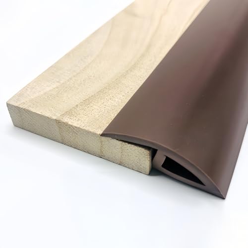 Coayuou Teppich Abschlussleiste Selbstklebend PVC Fußbodenleiste Übergang Länge 5M Flexible Teppich Abschlussband Ideal Für Teppichübergänge Und Schutz Von Böden(Kaffee,A3510) von Coayuou