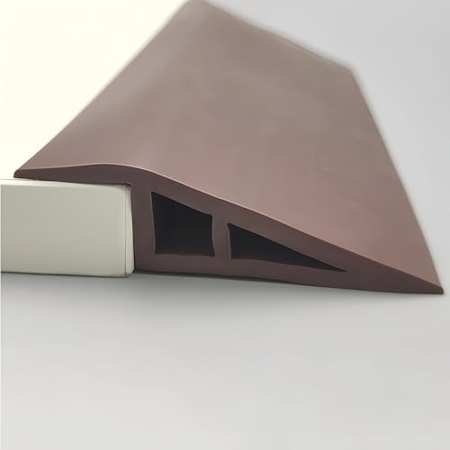 Coayuou Teppich Abschlussleiste Selbstklebend PVC Fußbodenleiste Übergang Länge 5M Flexible Teppich Abschlussband Ideal Für Teppichübergänge Und Schutz Von Böden(Kaffee,A5020) von Coayuou