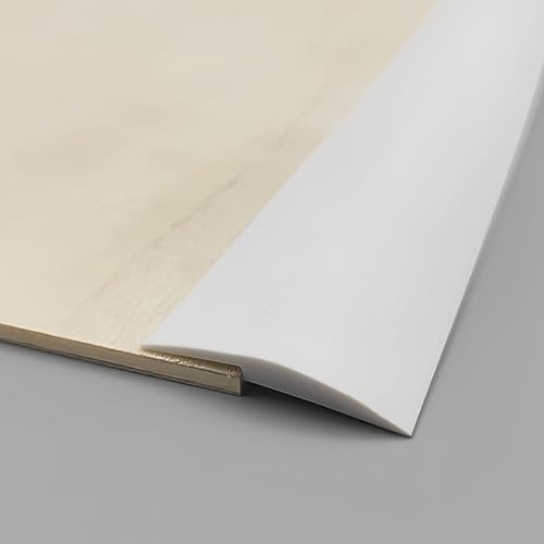 Coayuou Teppich Abschlussleiste Selbstklebend PVC Fußbodenleiste Übergang Länge 5M Flexible Teppich Abschlussband Ideal Für Teppichübergänge Und Schutz Von Böden(Weiß,A35) von Coayuou