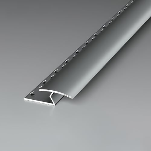 Coayuou Teppich Übergangsprofil 90cm*3 Stück Bodenschiene Übergang Teppichrand Klebeband Aus Aluminium Für Saubere Übergänge Zwischen Teppich Und Hartboden(Grau,Stil 2) von Coayuou