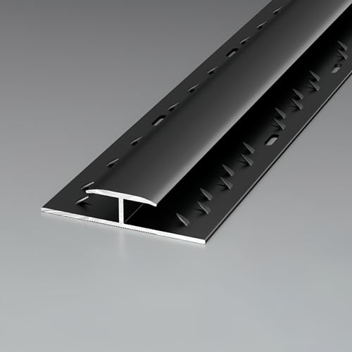 Coayuou Teppich Übergangsprofil 90cm*3 Stück Bodenschiene Übergang Teppichrand Klebeband Aus Aluminium Für Saubere Übergänge Zwischen Teppich Und Hartboden(Schwarz,Stil 3) von Coayuou