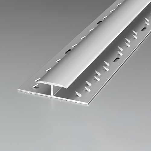 Coayuou Teppich Übergangsprofil 90cm*3 Stück Bodenschiene Übergang Teppichrand Klebeband Aus Aluminium Für Saubere Übergänge Zwischen Teppich Und Hartboden(Silber,Stil 3) von Coayuou