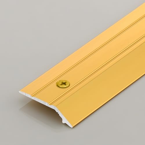 Coayuou Teppich Übergangsschiene Aluminium Übergangsprofil Mit Schrauben 90cm*3 Stück Robustes Profil Teppich Einfassband Für Nahtlose Bodenkombinationen In Ihrem Zuhause(Gold,Stil 2) von Coayuou