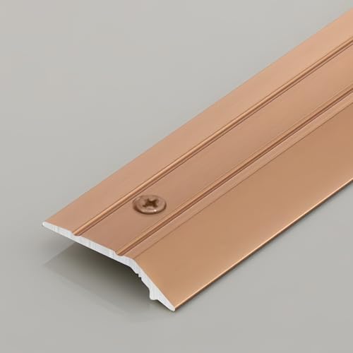 Coayuou Teppich Übergangsschiene Aluminium Übergangsprofil Mit Schrauben 90cm*3 Stück Robustes Profil Teppich Einfassband Für Nahtlose Bodenkombinationen In Ihrem Zuhause(Roségold,Stil 2) von Coayuou