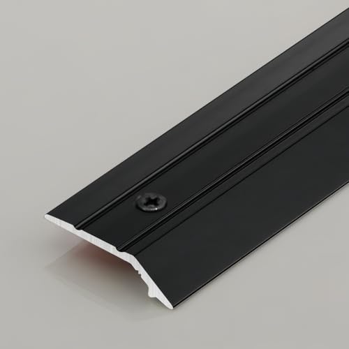 Coayuou Teppich Übergangsschiene Aluminium Übergangsprofil Mit Schrauben 90cm*3 Stück Robustes Profil Teppich Einfassband Für Nahtlose Bodenkombinationen In Ihrem Zuhause(Schwarz,Stil 2) von Coayuou