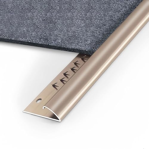 Coayuou Teppichübergangsleisten Randleisten 125cm*2 Stück Teppich Kantenschutz Aus Aluminium Erhöhen Sie Die Lebensdauer Ihrer Teppiche Und Vermeiden Sie Stolperfallen(Roségold,Stil 1) von Coayuou