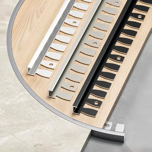 Coayuou Treppenecken 100cm* 3 Stück Aluschiene Biegbar Wandabschlussprofil Feuchtigkeitsbeständig & Rostfrei Vielseitig Einsetzbar Als Kantenschutz, Bodenprofil & Wandabschluss(Option 8,8.3mm) von Coayuou