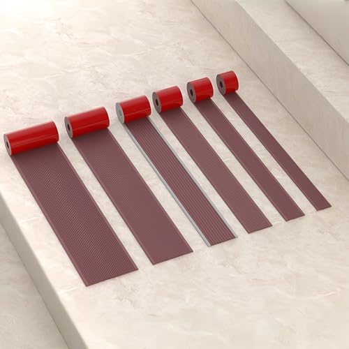 Coayuou Treppenkantenprofil 5M Treppenschutz PVC Abdeckleiste Selbstklebend Rutschfest & Sicher Schützen Sie Ihre Familie Vor Stürzen Und Unfällen(Braun,80mm) von Coayuou