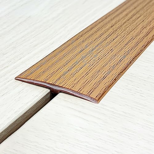 Coayuou Türleisten Boden PVC T-Formleisten Übergangsschiene Vinylboden 100-1000cm Klebeleisten Selbstklebend Boden Perfekt Für Ein Sauberes Finish Zwischen Zwei Bodenbelägen(Option 6,800cm) von Coayuou