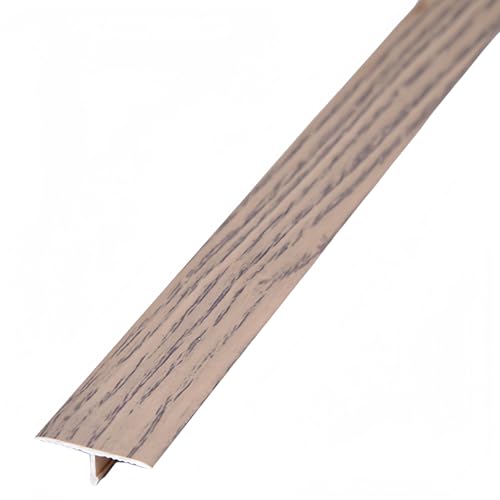 Coayuou Übergangsleiste Boden 90cm* 3 Stück T-profil Übergangsschiene Selbstklebend Alu-profile Bodenleiste Robust Und Elegant Für Perfekte Bodenübergänge In Ihrem Zuhause(Coffee Wood,20mm) von Coayuou