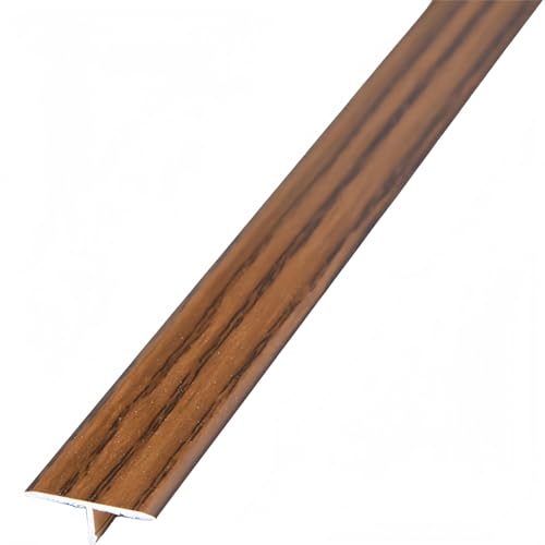 Coayuou Übergangsleiste Boden 90cm* 3 Stück T-profil Übergangsschiene Selbstklebend Alu-profile Bodenleiste Robust Und Elegant Für Perfekte Bodenübergänge In Ihrem Zuhause(Dark Teak,33mm) von Coayuou