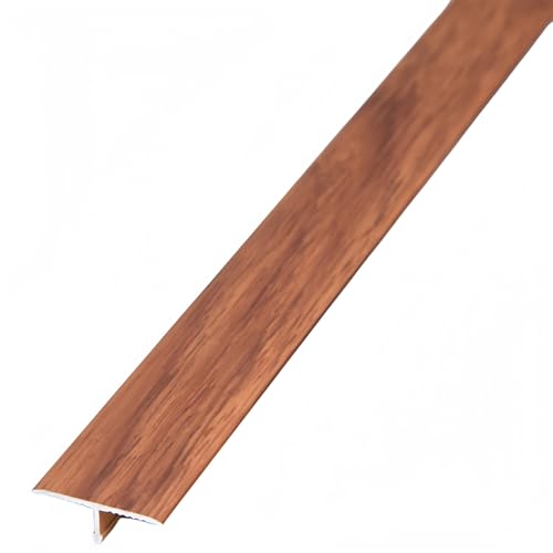 Coayuou Übergangsleiste Boden 90cm* 3 Stück T-profil Übergangsschiene Selbstklebend Alu-profile Bodenleiste Robust Und Elegant Für Perfekte Bodenübergänge In Ihrem Zuhause(Indonesian Rouge,20mm) von Coayuou