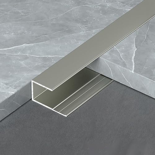 Coayuou Übergangsleiste Boden Arbeitsplatten Abschlussleisten 90cm* 3 Stück Aluminium Profil Rostfrei & Langlebig Für Moderne Raumgestaltung Im Bad, WC Oder Küche(Champagnergold,12mm) von Coayuou