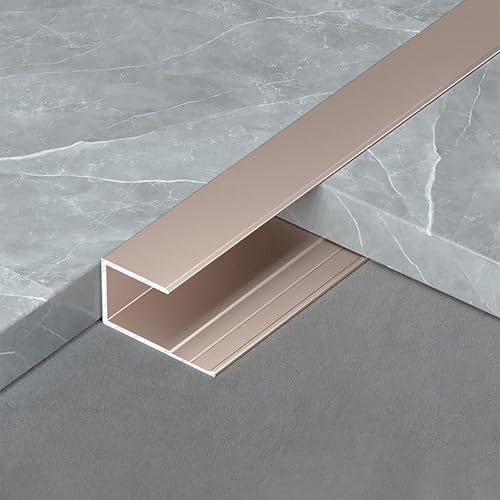 Coayuou Übergangsleiste Boden Arbeitsplatten Abschlussleisten 90cm* 3 Stück Aluminium Profil Rostfrei & Langlebig Für Moderne Raumgestaltung Im Bad, WC Oder Küche(Purpurgold,18mm) von Coayuou