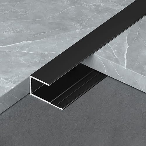 Coayuou Übergangsleiste Boden Arbeitsplatten Abschlussleisten 90cm* 3 Stück Aluminium Profil Rostfrei & Langlebig Für Moderne Raumgestaltung Im Bad, WC Oder Küche(Schwarz,15mm) von Coayuou