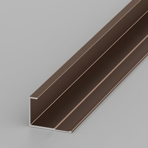 Coayuou Übergangsprofil 100cm* 3 Stück Abschlussprofil Rostfrei & Langlebig Aluprofile Einfache Montage Ideal Für Saubere Übergänge An Wänden, Ecken & Duschen(Kaffee,6.5mm) von Coayuou