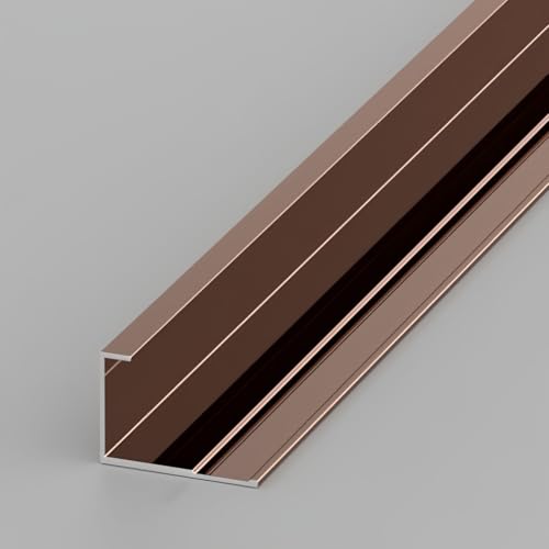 Coayuou Übergangsprofil 100cm* 3 Stück Abschlussprofil Rostfrei & Langlebig Aluprofile Einfache Montage Ideal Für Saubere Übergänge An Wänden, Ecken & Duschen(Roségold,12.5mm) von Coayuou