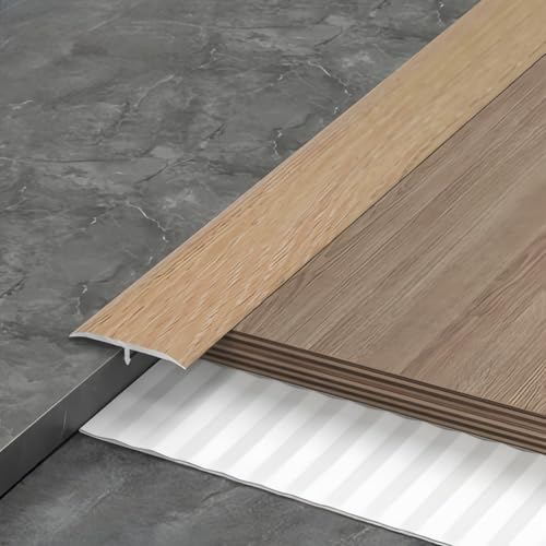 Coayuou Übergangsprofil 90cm* 3 Stück T-profil Bodenabschlussleiste Aluminium Profil Abschlussleiste Perfekte Lösung Für Nahtlose Übergänge Zwischen Teppich Und Fliesen(Style 4) von Coayuou